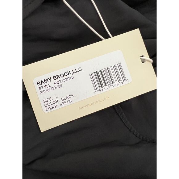 Ramy Brook Black Halter Sundress with Flutter Sleeves - Picture 7 of 9